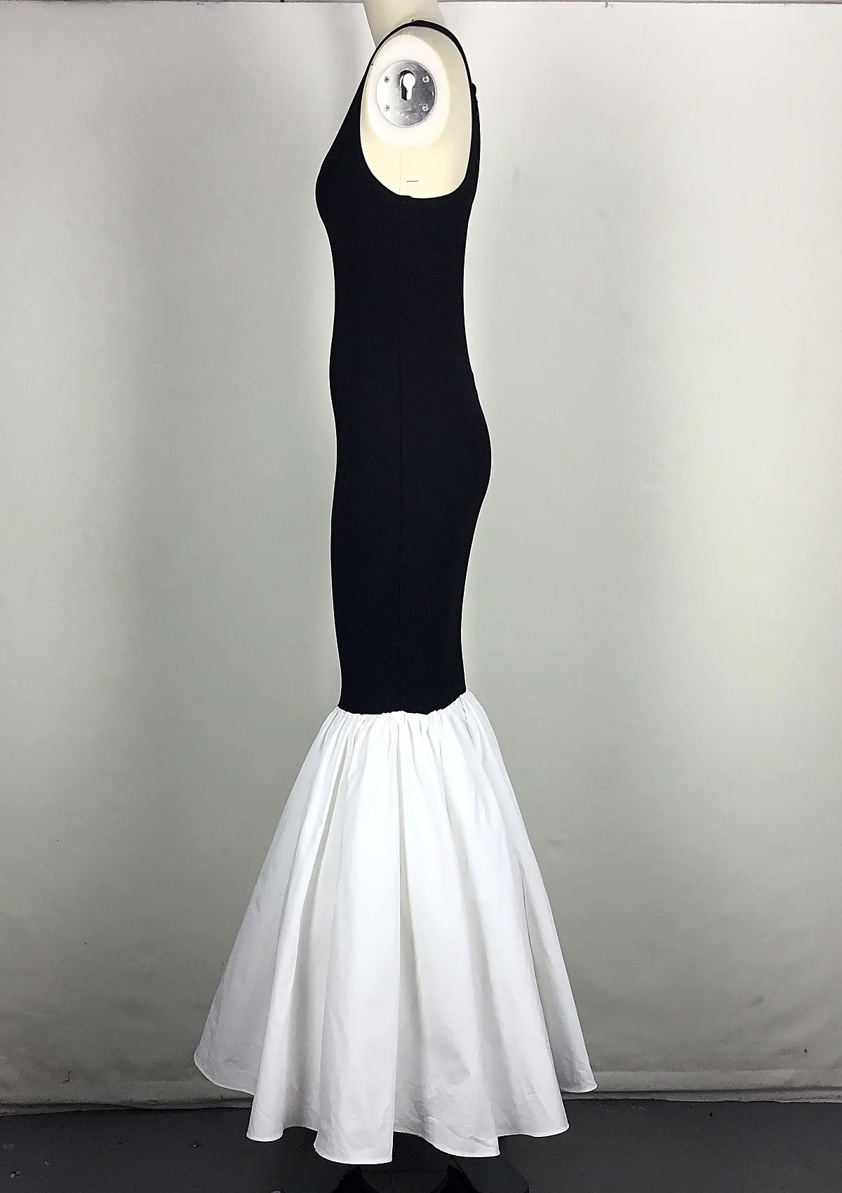 Black And White Mermaid Maxi Dress