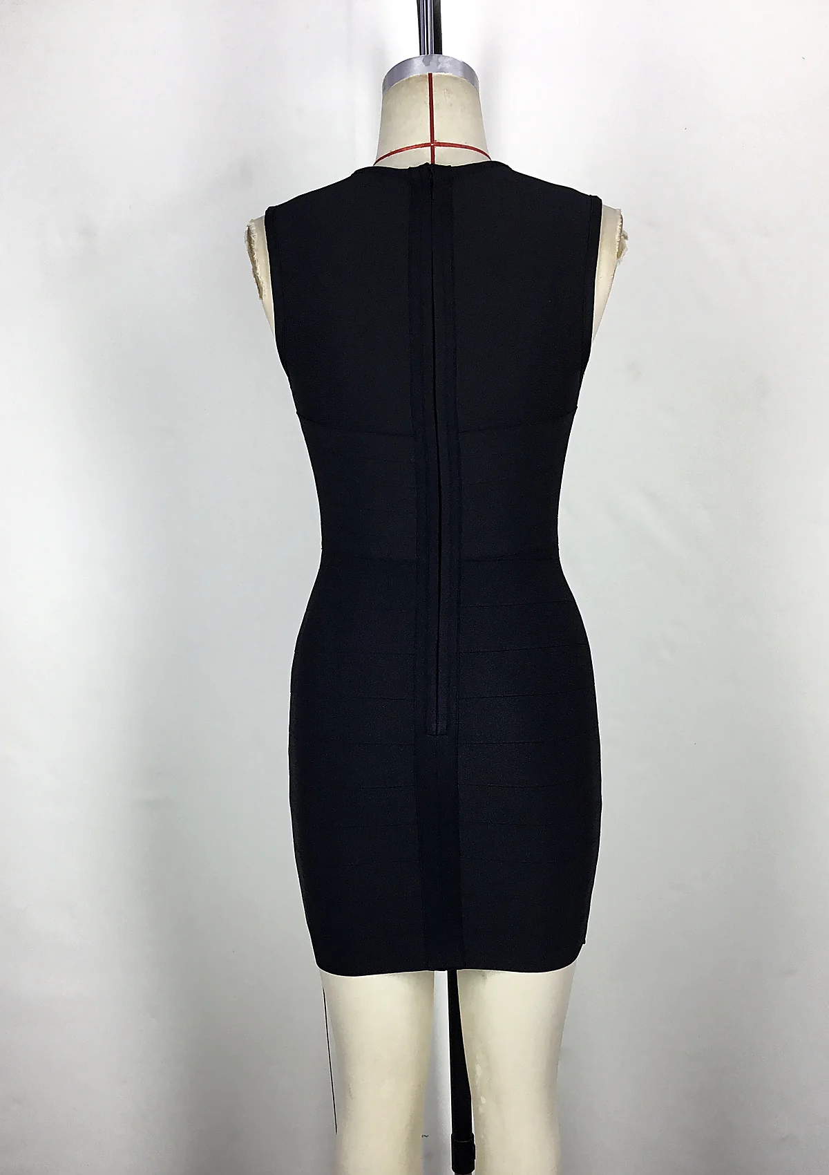 Black Keyhole Bodycon Mini Dress