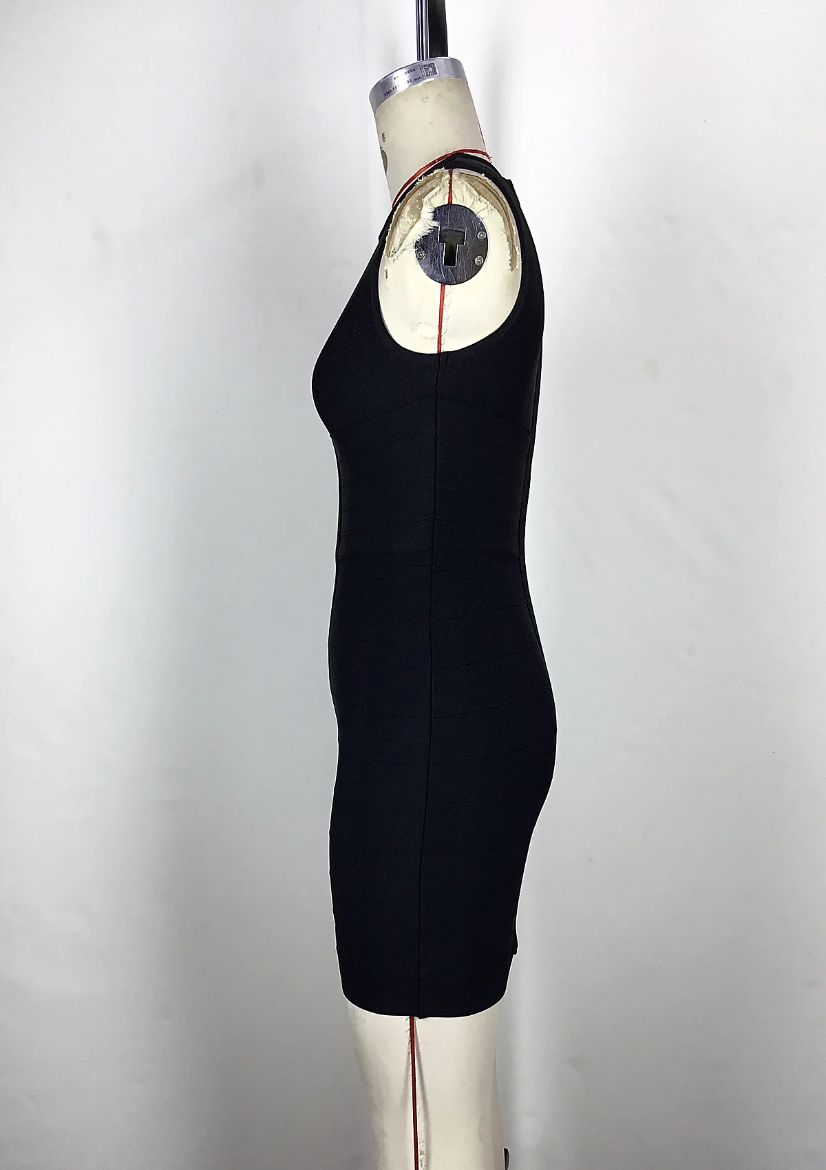 Black Keyhole Bodycon Mini Dress