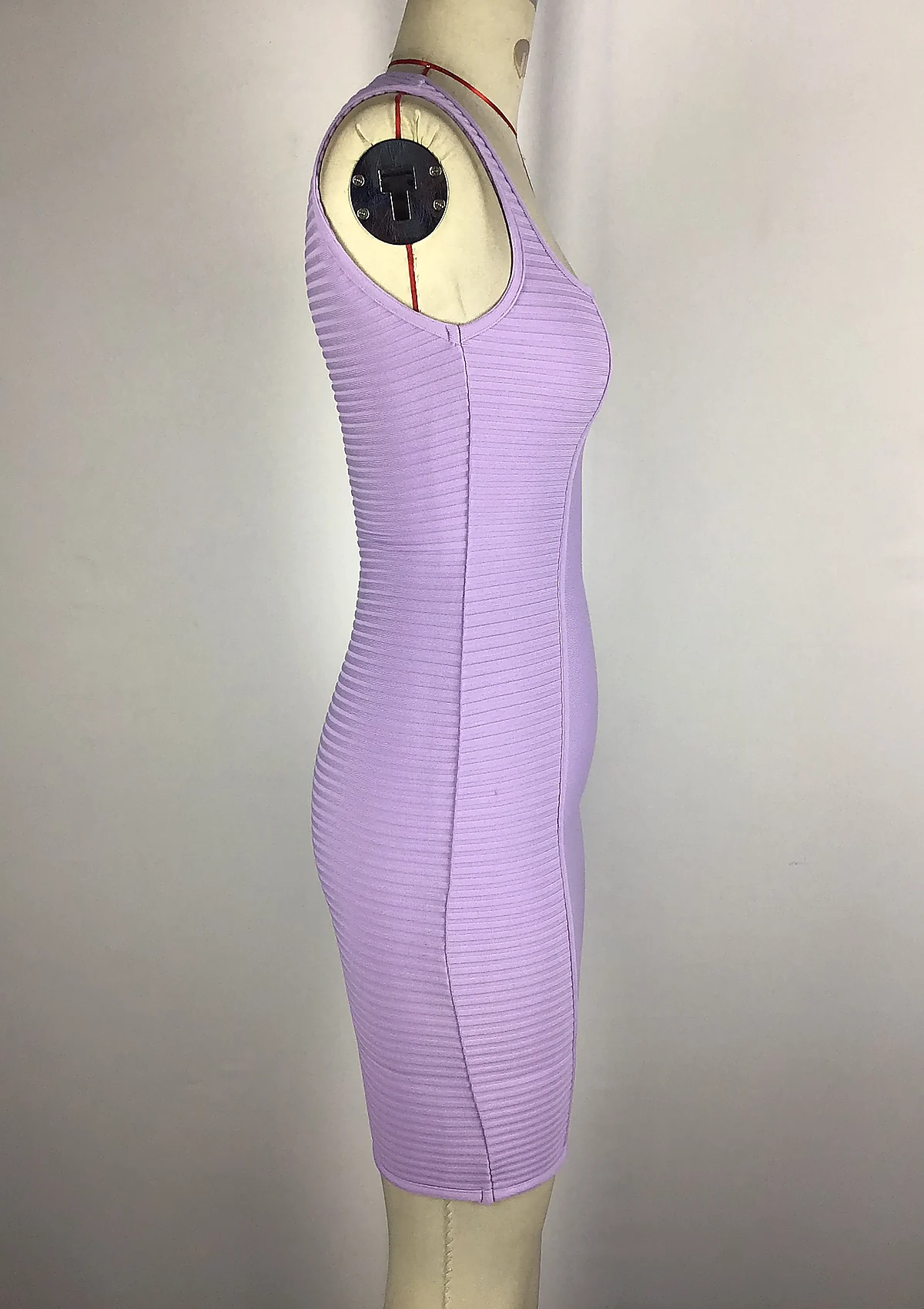 Lilac Sleeveless Bandage Bodycon Dress