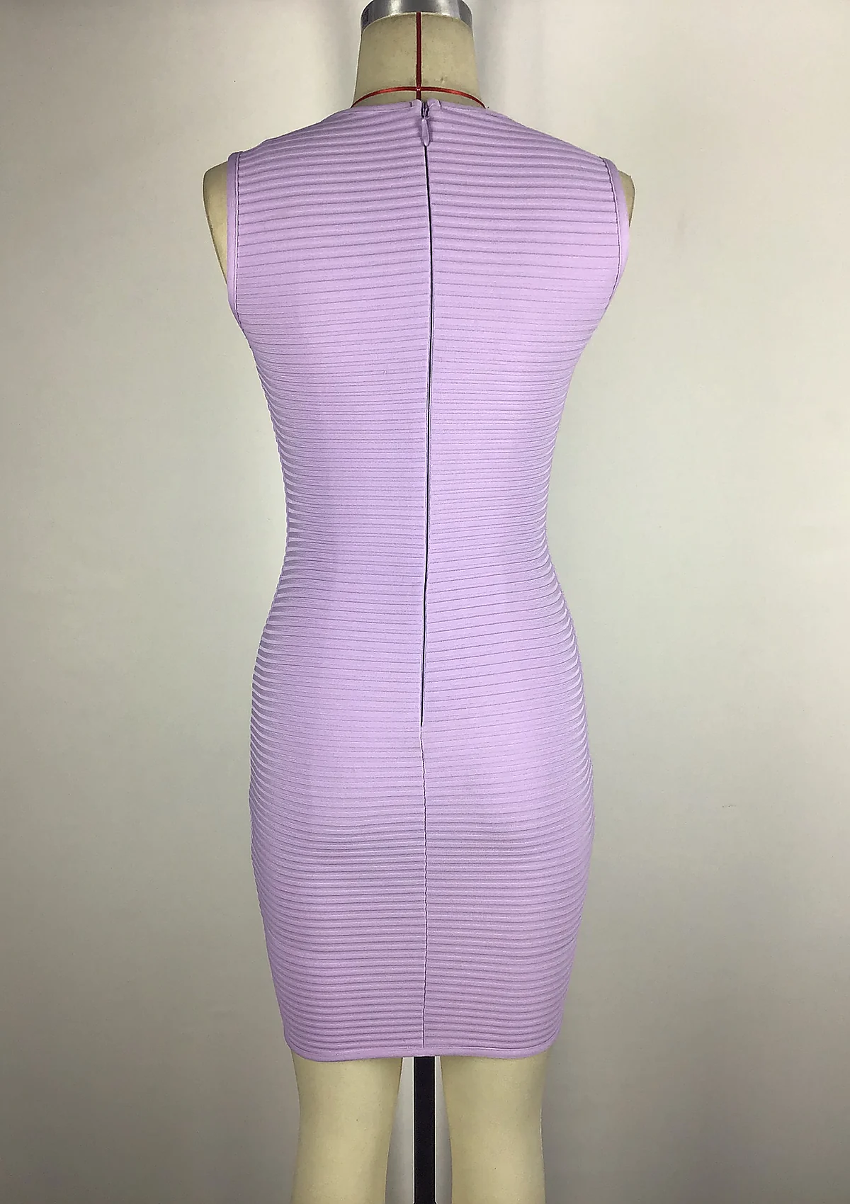 Lilac Sleeveless Bandage Bodycon Dress