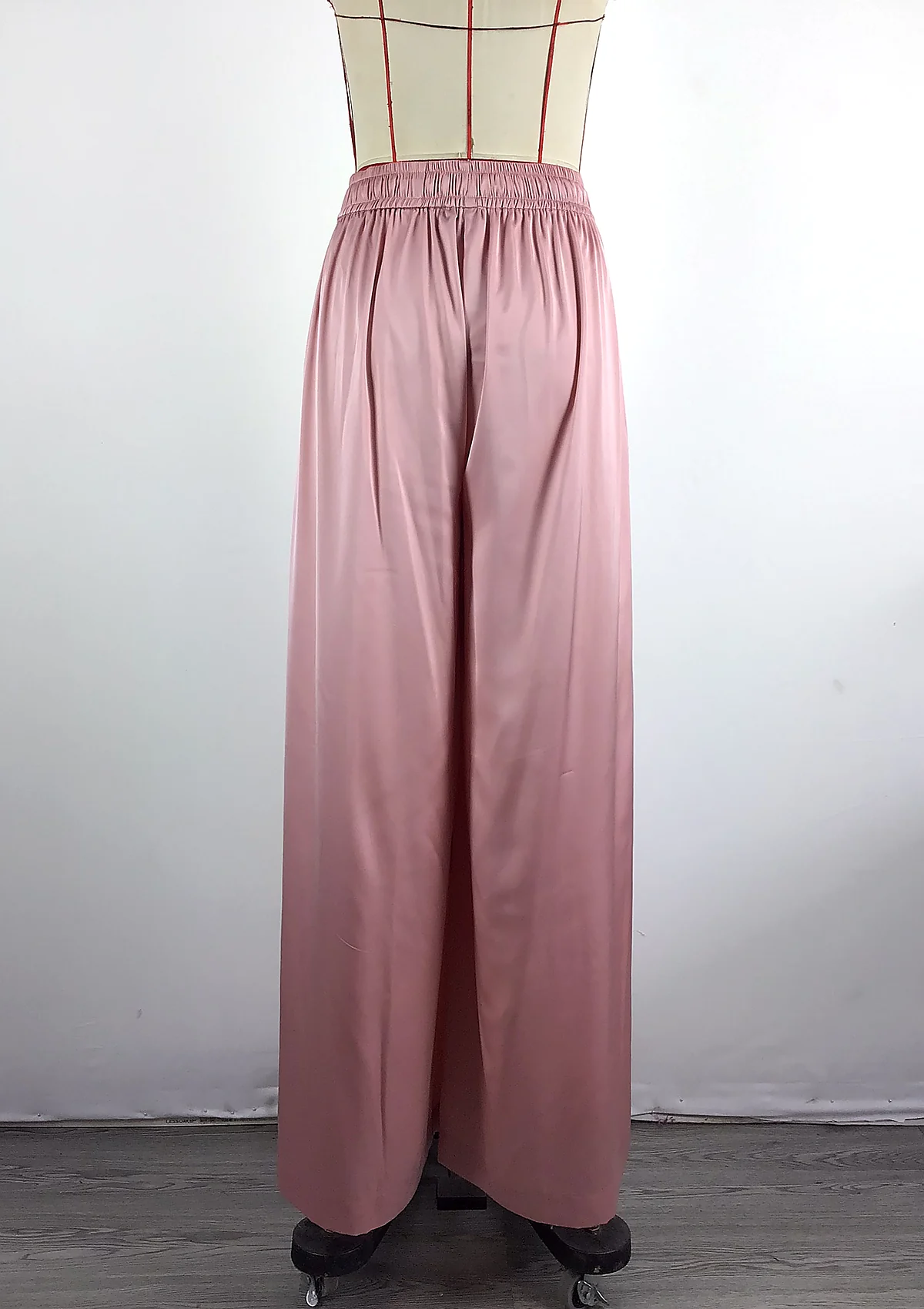 Pink Drawstring Waist Maxi Skirt